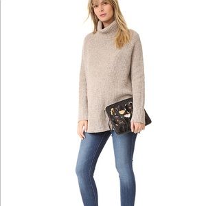 Hatch Waffle Knit Turtleneck Sweater